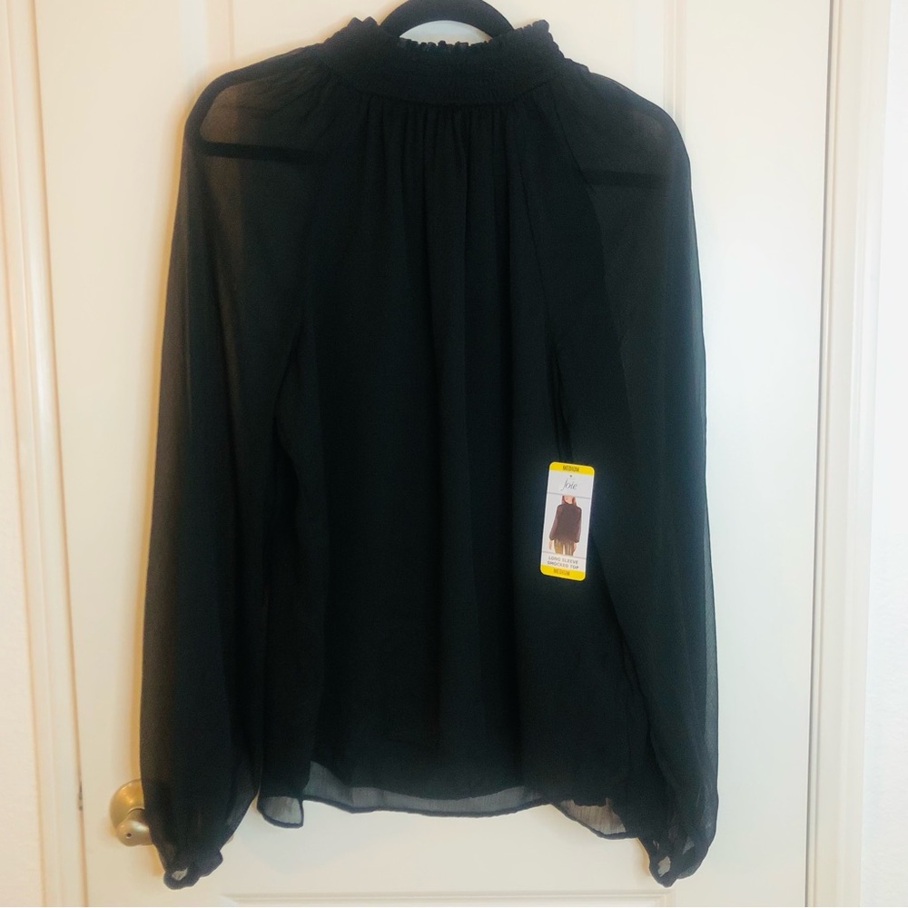 NWT Joie Limited Edition Ladies Long Sleeve Smocked Blouse. MRSP $278.00 - Picture 5 of 16